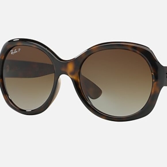 Ray-Ban RB4191 Polished Light Havana Round Gradient Sunglasses 57-19 - Picture 1 of 4